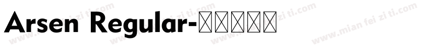 Arsen Regular字体转换